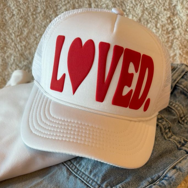 LOVED Valentine's Day Trucker Hat
