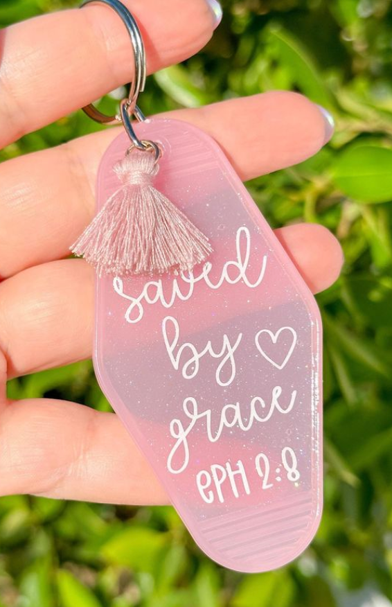 Saved by Grace Key Chain